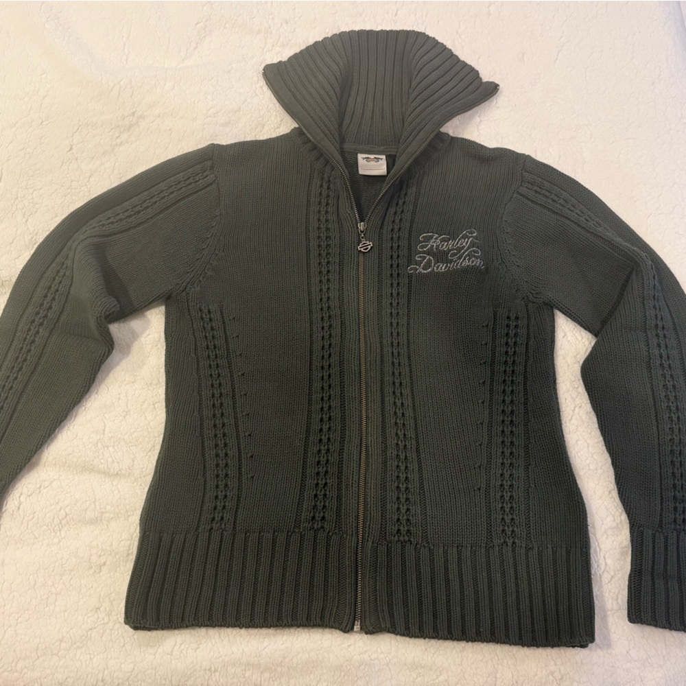 Harley-Davidson Dark Green Knit Sweater